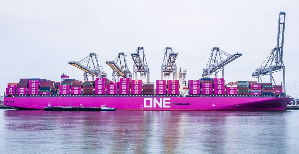 tàu container hãng tàu ONE Hải Phòng (Ảnh minh họa)